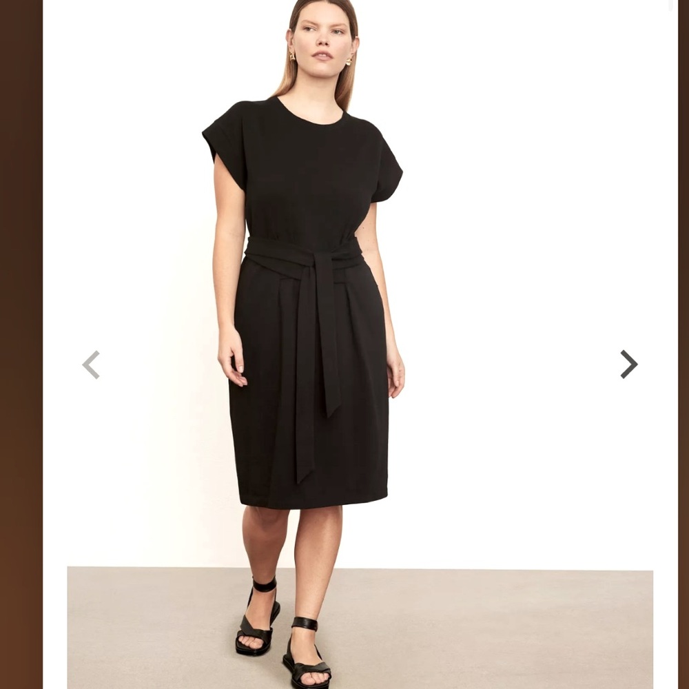 Vince Short Sleeve Tie-Waist Dress